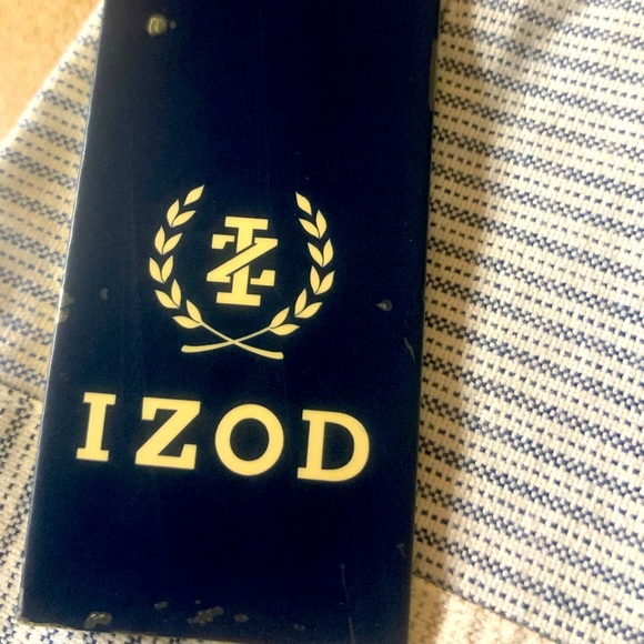 IZOD Vintage Y2K Light Blue & White Madras Plaid Patch Shorts - NEW - Size 36 - Picture 3 of 7